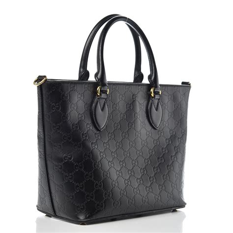 gucci guccissima small leather tote bag black|Gucci clear tote bag.